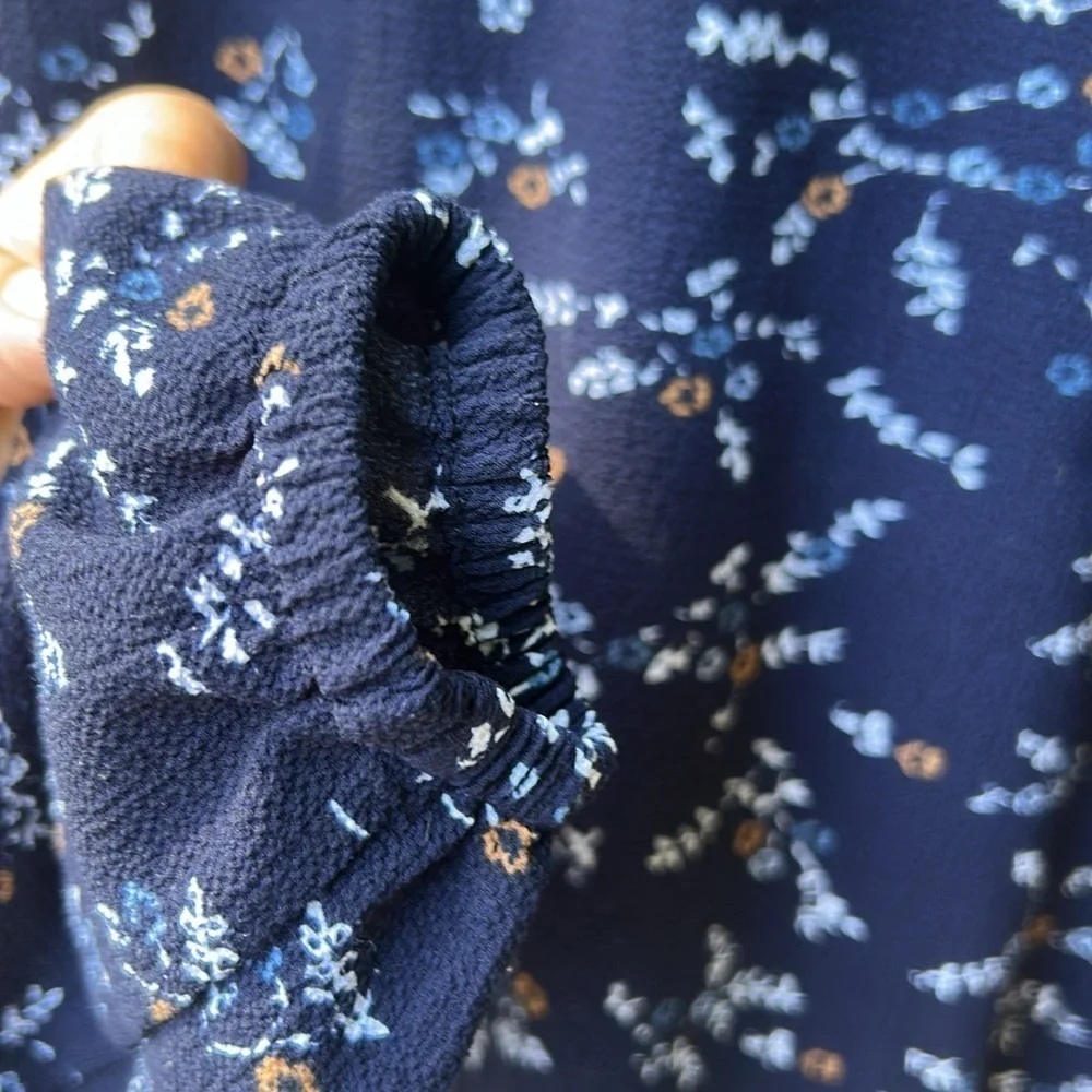 Michael Kors Floral Navy Women's Top